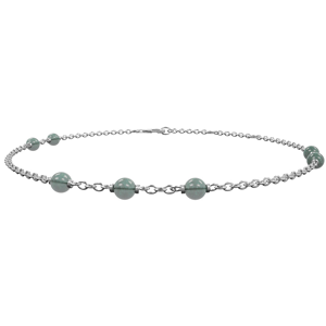 Nordahl Jewellery - SWEETS52 armbånd i sølv m. 7 grønne aventurin 829 008